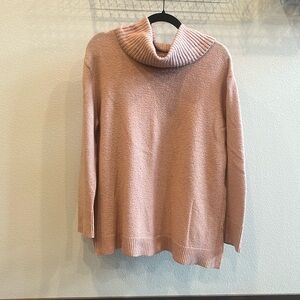 So Light Pink Cowl Neck Knit Sweater